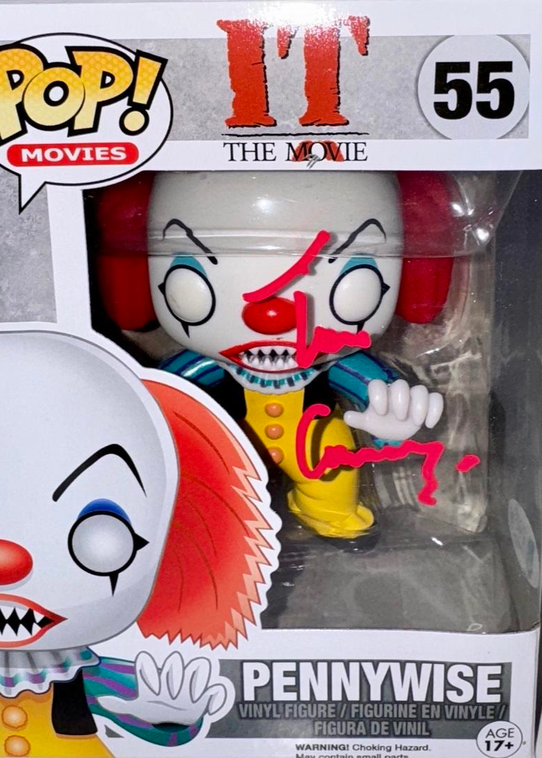 Tim Curry Signed Funko Pop #55 "Pennywise" (IT) - Beckett COA #01